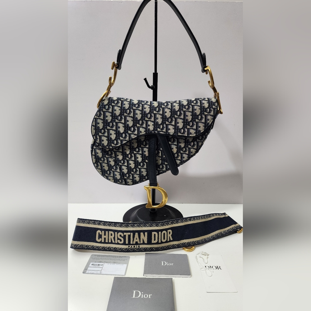 Christian Dior Saddle With Guitar Strap. Retail $4700 Bag. Retail $1250 Strap